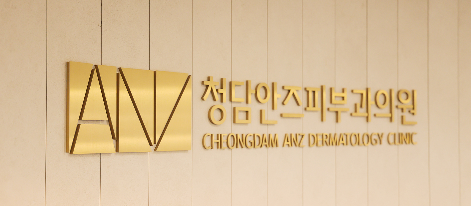 인포데스크 벽 청담안즈피부과